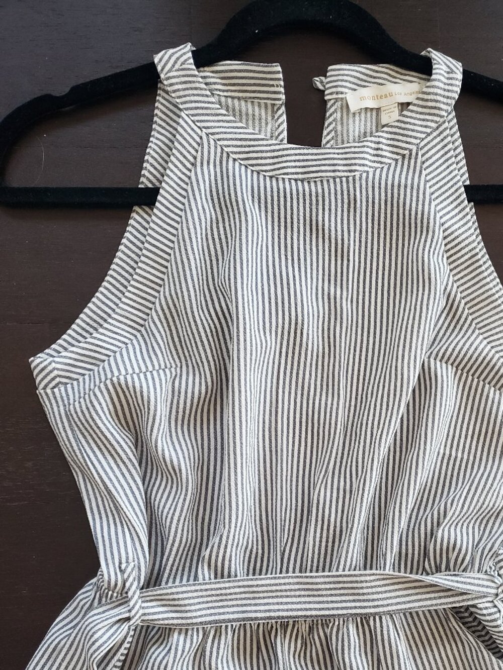 Monteau Los Angeles Striped Wide-Leg Jumpsuit - SIze S